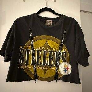 ❤️ Women’s Pittsburgh Steelers Crop Top - Black - vintage custom